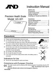 A&D UC-321 Instruction Manual
