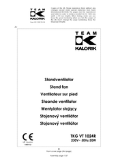 Team Kalorik TKG VT 1024R Instruction Manual