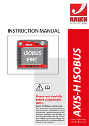 Rauch AXIS-H ISOBUS Instruction Manual