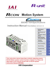 IAI RCON-GW Instruction Manual