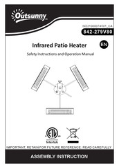 Outsunny 842-279V80 Safety Instructions And Operation Manual