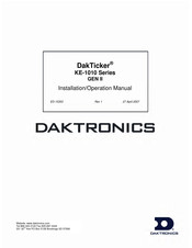 Daktronics DakTicker KE-1010 Series Installation & Operation Manual