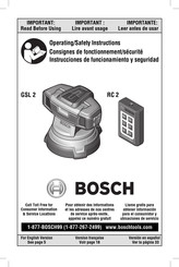 Bosch 3 601 K69 C10 Operating/Safety Instructions Manual