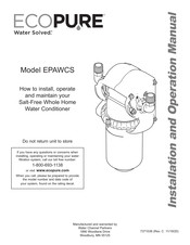 ECOPURE EPAWCS Installation And Operation Manual