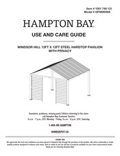 HAMPTON BAY WINDSOR HILL GFS60049A Use And Care Manual