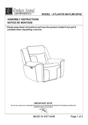 Horizon Fitness Parker Living ATLANTIS MATL 812PHZ Assembly Instructions Manual