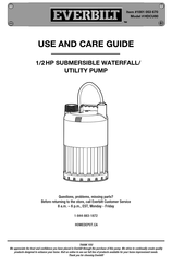 Everbilt HDCU80 Use And Care Manual