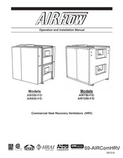 Airflow AIR850-F Operation And Installation Manual