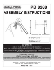Playcore Swing-N-Slide PB 8288 Assembly Instructions Manual