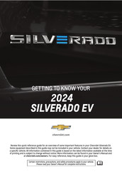 Chevrolet Silverado EV 2024 Getting To Know Manual