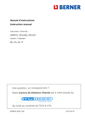Berner BAG 230-1 CLB Original Instructions Manual