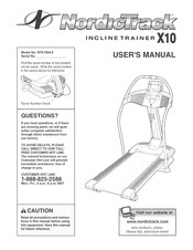 NordicTrack Incline Trainer X10 User Manual
