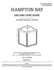 HAMPTON BAY 5240103 Use And Care Manual