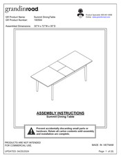 Grandinroad Summit 180594 Assembly Instructions Manual