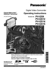 Panasonic Palmcorder MultiCam PV-GS14 Operating Instructions Manual