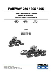 Ransomes FAIRWAY 305 Operator Instructions Manual
