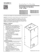 Trane TEM3A0B36S31SA Installer's Manual