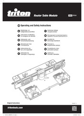 Triton TWX7 RT001 Operating And Safety Instructions Manual