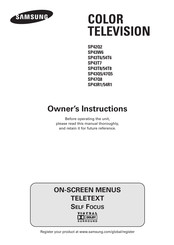 Samsung SP-47Q8 Owner's Instructions Manual
