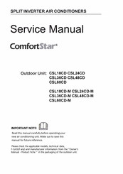 ComfortStar CSL36CD-M Service Manual