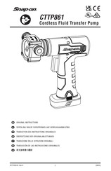 Snap-On CTTP861 Original Instructions Manual