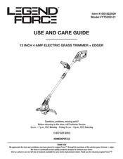 LEGEND FORCE YT5202-01 Use And Care Manual
