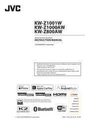 JVC KW-Z800AW Instruction Manual