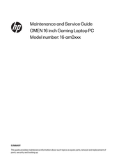 HP OMEN 16-am0 Series Maintenance And Service Manual