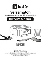 Kolin Versamatch KVM-15IDAH-I Owner's Manual