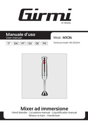 TREVIDEA Girmi MX36 User Manual