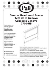 PALI Genova 2700-HB Instructions For Use Manual