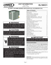 Lennox Elite EL16KC1-024-230A Manual