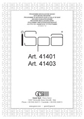 Gessi iSpa 41403 Installation Manual