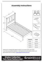 GrainWood Shaker SH0106 Assembly Instructions Manual