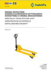 Haklift HAVA2012SS Original Instructions Manual