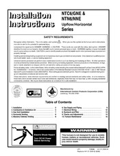ICP NTN6/NNE Series Installation Instructions Manual