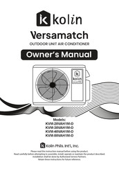 Kolin Versatech KVM-30VAH1M-O Owner's Manual