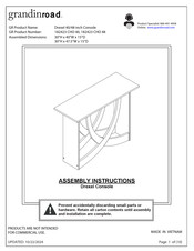 Grandinroad Drexel 182423 CHO 40 Assembly Instructions Manual