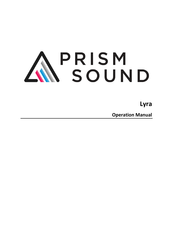 Prism Sound Lyra 2 Operation Manual