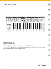 Behringer DEEPMIND 6X Quick Start Manual
