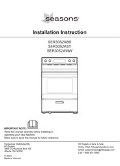SeasonsComfort SER30S2AST Installation Instruction