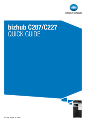Olivetti bizhub C287 Quick Manual