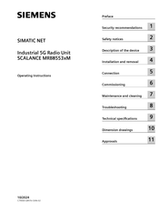 Siemens SIMATIC NET SCALANCE MRB85533M Operating Instructions Manual