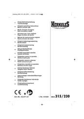 HERKULES BKS 315/230 Original Operating Instructions