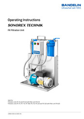 BANDELIN SONOREX TECHNIK FA 210 Operating Instructions Manual
