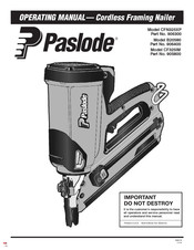 Paslode B20580 Operating Manual