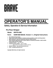 Brave BRFPS108E Operator's Manual