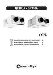 aerauliqa QR340A Instructions For Installation, Use And Maintenance Manual