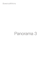 Bowers & Wilkins Panorama 3 Manual