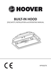 Hoover HPY6SGTK Installation And Operating Manual